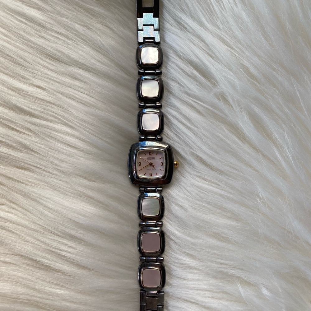 Sterling Silver Watch Mother of Pearl Watch - Picture 8 of 8